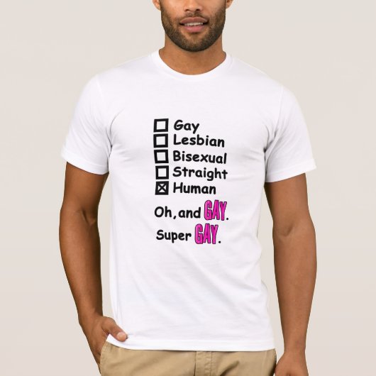 Superhomosexuelles T-Shirt (Vorderseite)