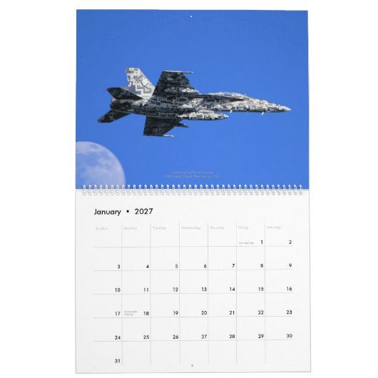 Superhornissen F/A-18 von VFA-122 "fliegendes Kalender (Jan 2027)