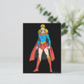 Superigirl Stands Postkarte (Stehend Vorderseite)