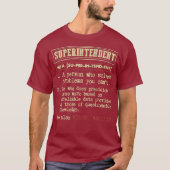 Superintendent Dictionary Definition Term T-Shirt (Vorderseite)