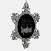 Superintendent Schneeflocken Zinn-Ornament (Links)