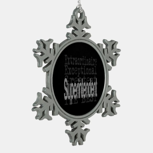 Superintendent Schneeflocken Zinn-Ornament (Links)