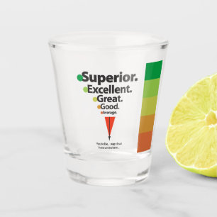 Superior, exzellent, großartige Spots Schnapsglas