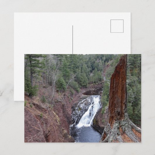 Superior Falls Michigans obere Halbinsel Postkarte (Vorne/Hinten)