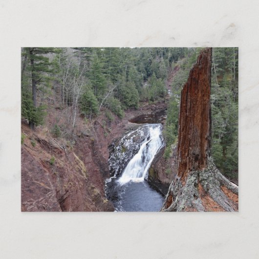 Superior Falls Michigans obere Halbinsel Postkarte (Vorderseite)