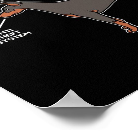 Superior German Engineering Doberman Dog Poster (Ecke)