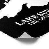 Superior, Great Lake, Gitche Gumee Apparel Lakes  Poster (Ecke)