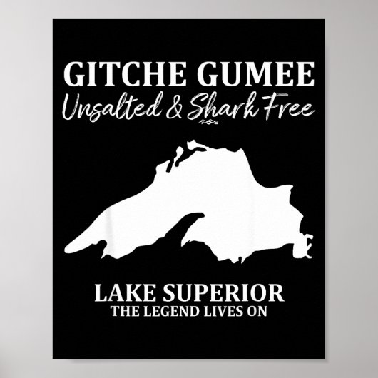 Superior, Great Lake, Gitche Gumee Apparel Lakes  Poster (Vorne)