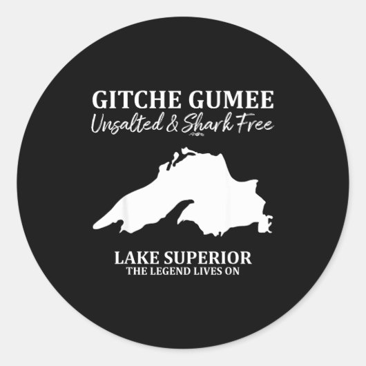 Superior, Großer See, Gitche Gumee Apparel Lakes Runder Aufkleber (Vorderseite)