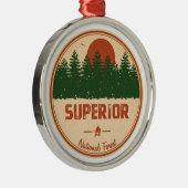 Superior National Forest Ornament Aus Metall (Rechts)