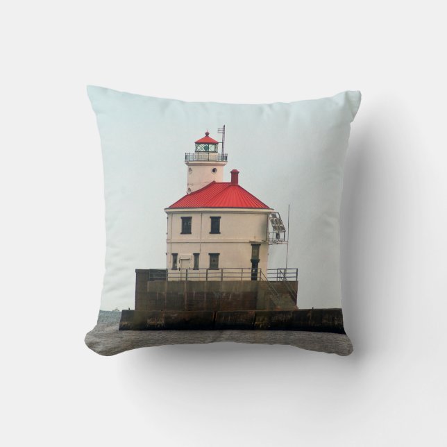 Superior Point Lighthouse Single Side Kissen (Vorderseite)