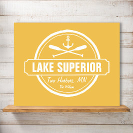 Superior-See, Sonderstadt, Name, Anker, Paddel Poster