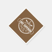 Superior-See, Sonderstadt, Name, Anker, Paddel Serviette (Ecke)