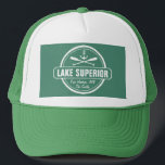 Superior-See, Sonderstadt, Name, Anker, Paddel Truckerkappe<br><div class="desc">Dieses nautische Ankerdesign am Lake Superior ist personalisiert mit Ihrer bevorzugten Seestadt oder -region Minnesota, Wisconsin, Michigan oder Ontario (wie Duluth, Beaver Bay, Lutsen, Grand Marais, Two Harbors, Bayfield, Madeline Island, Baileys Harbour, Egg Harbour, Sturgeon Bay, Marquette, Munising, Big Bay, Big Bay, Big Bay, Big Bay, Big Bay, Thunder Bay,...</div>