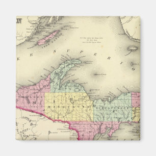 Superior-See und der nördliche Teil von Michigan Magnet