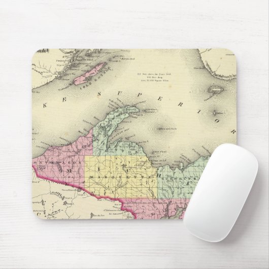 Superior-See und der nördliche Teil von Michigan Mousepad (Mit Mouse)