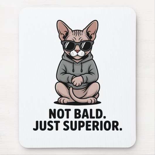 Superior Sphynx Cat Attitude Illustration Mousepad (Vorne)