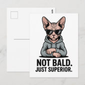 Superior Sphynx Cat Sarcastic Attitude Art Postkarte (Vorne/Hinten)