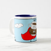 Superkaffee: Zusammen können wir alles tun! Zweifarbige Tasse (Vorderseite Links)