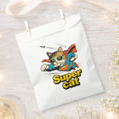 Superkatze fliegt mit Fisch  Geschenktütchen (Ausgeschnitten)