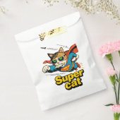 Superkatze fliegt mit Fisch  Geschenktütchen (Versiegelt)
