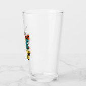 Superkatze fliegt mit Fisch  Glas (Links)