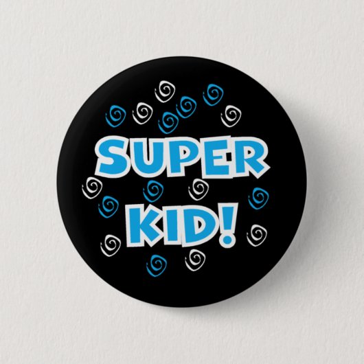 Superkinderblau Button (Vorderseite)