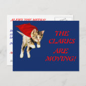 Superkitty-Adressänderung Ankündigungspostkarte (Vorne/Hinten)