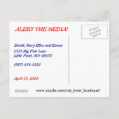 Superkitty-Adressänderung Ankündigungspostkarte (Rückseite)