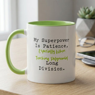 Superkraft Geduld Polynomdivision Tasse