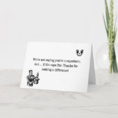 Superkräfte nicht erforderlich, aber geschätzt dankeskarte (Vorderseite)