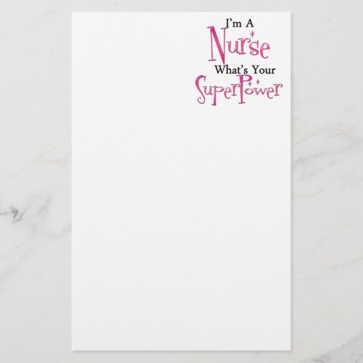Superkrankenschwester Briefpapier (Vorderseite)