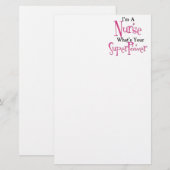 Superkrankenschwester Briefpapier (Vorne/Hinten)