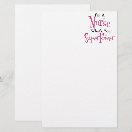 Superkrankenschwester Briefpapier (Vorne/Hinten)
