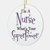 Superkrankenschwester Keramik Ornament (Links)