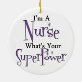 Superkrankenschwester Keramik Ornament (Hinten)