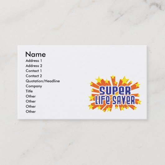 Superlebensretter Visitenkarte (Vorderseite)