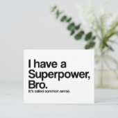 Supermacht des gesunden Menschenverstandes Postkarte (Stehend Vorderseite)