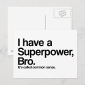 Supermacht des gesunden Menschenverstandes Postkarte (Vorne/Hinten)