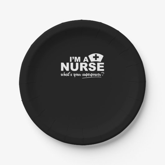 Supermachtanzeiger Pappteller (Vorderseite)