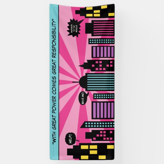 Supermädchen Banner (Vertikal)