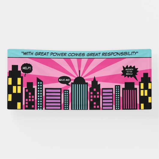 Supermädchen Banner (Horizontal)