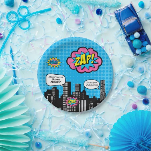 Supermädchen-Platte Pappteller (Party)