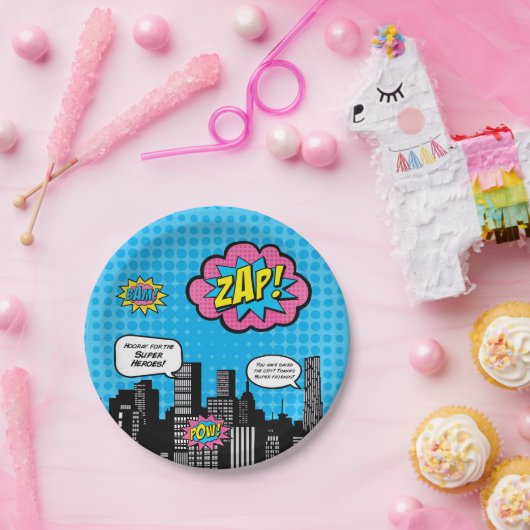 Supermädchen-Platte Pappteller (Party)