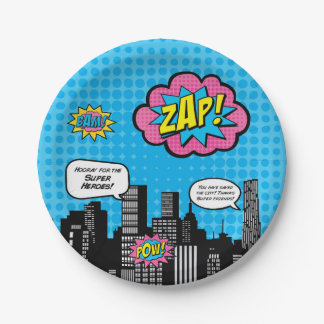 Supermädchen-Platte Pappteller