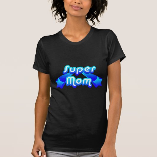 SuperMama-Blau T-Shirt (Vorderseite)