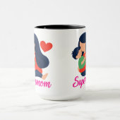 Supermama Süße Mutter-und-Kind-Kaffeetasse Tasse (Zentrum)