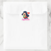 Supermama Süße Mutter und Kind Runde Aufkleber (Tasche)