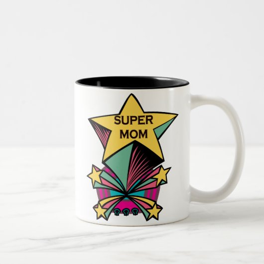 SuperMama-Tasse Zweifarbige Tasse (Rechts)