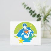 Superman 80's Style Postkarte (Stehend Vorderseite)